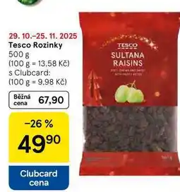 Tesco Tesco Rozinky, 500 g nabídka