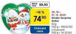 Tesco Kinder Surprise Srdce, 53 g nabídka
