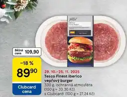 Tesco Tesco Finest Iberico vepřový burger, 330 g nabídka