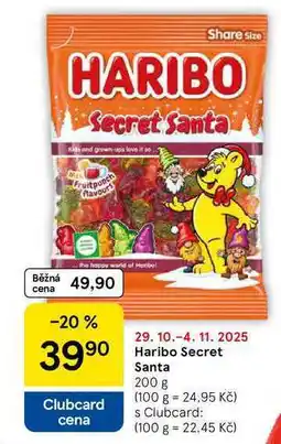 Tesco Haribo Secret Santa, 200 g nabídka