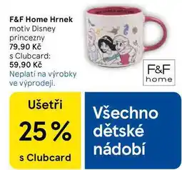 Tesco F&F Home Hrnek motiv Disney princezny nabídka