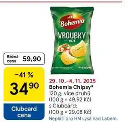 Tesco Bohemia Chipsy, 120 g, více druhů nabídka