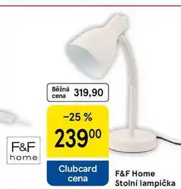 Tesco F&F Home cena Stolní lampička nabídka