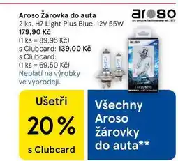 Tesco Aroso Žárovka do auta, 2 ks, H7 Light Plus Blue, 12V 55W nabídka