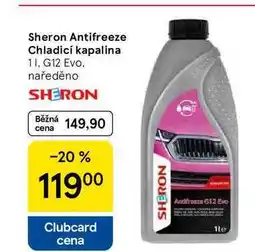 Tesco Sheron Antifreeze Chladicí kapalina, 1 l, G12 Evo. naředěno nabídka