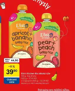 Tesco Ella's Kitchen Bio dětská rýže, 120 g nabídka
