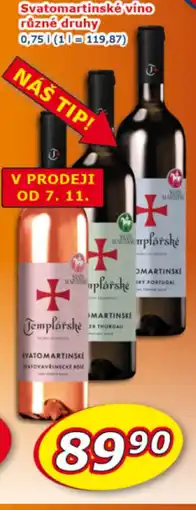 ESO MARKET Svatomartinské víno nabídka