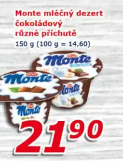 ESO MARKET Monte mléčný dezert čokoládový nabídka
