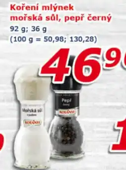 ESO MARKET Koření mlýnek mořská sůl, pepř černý nabídka