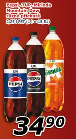 ESO MARKET Pepsi, ZUP, Mirinda Mountain Dew nabídka