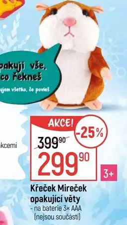 Globus Křeček Mireček opakující věty nabídka