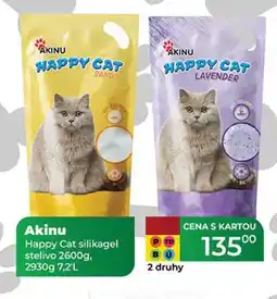 Tamda Foods Akinu Happy Cat silikagel stelivo 2600g, 2930g 7,2'L nabídka