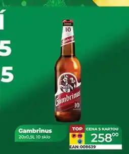Tamda Foods Gambrinus 20x0,5L 10 sklo nabídka