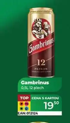 Tamda Foods Gambrinus 0,5L 12 plech nabídka
