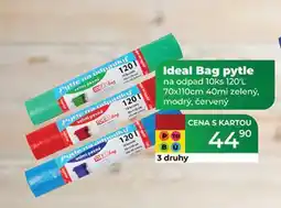 Tamda Foods Ideal Bag pytle na odpad 10ks 120'L 70x110cm 40mi zelený, modrý, červený nabídka