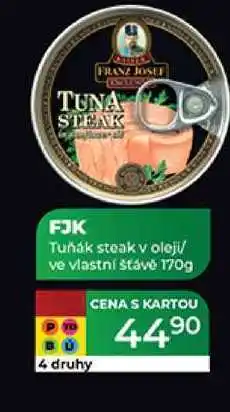 Tamda Foods FJK Tuňák steak v oleji/ ve vlastní šťávě 170g nabídka