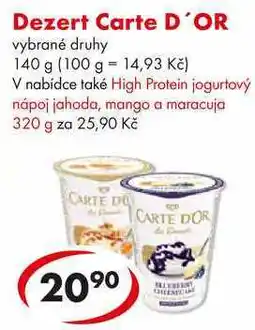 CBA Dezert Carte D'OR, 140 g nabídka