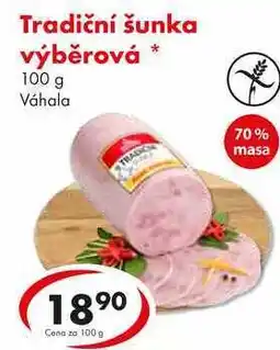CBA Tradiční šunka výběrová, 100 g nabídka