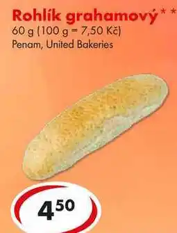 CBA Rohlík grahamový, 60 g nabídka