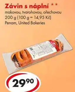 CBA Závin s náplní, 200 g nabídka