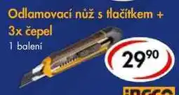 CBA Odlamovací nůž s tlačítkem + 3x čepel nabídka