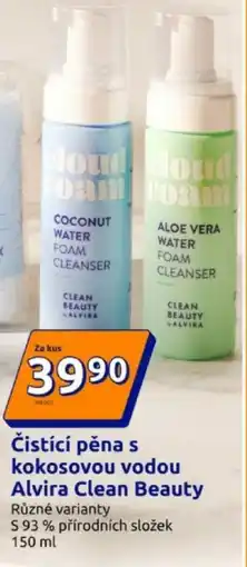 Action Čistící pěna s kokosovou vodou alvira clean beauty nabídka