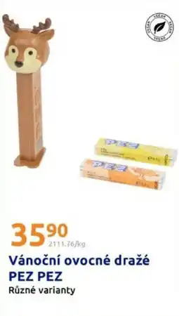 Action Vánoční ovocné dražé pez pez nabídka