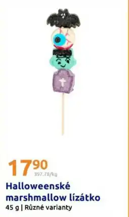 Action Halloweenské marshmallow lízátko nabídka