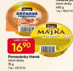 Hruška Pomazánky Hamé nabídka