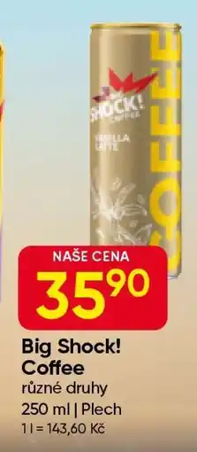 Hruška Big Shock! Coffee nabídka