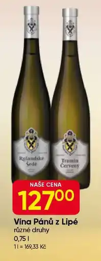 Hruška Víno Pánů z Lipé nabídka
