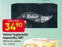 Hruška Velvet hygienické kapesníky ART nabídka