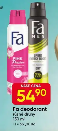 Hruška Fa deodorant nabídka