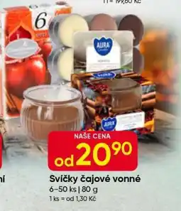 Hruška Svíčky čajové vonné nabídka