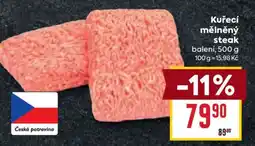 Billa Kuřecí mletý steak nabídka