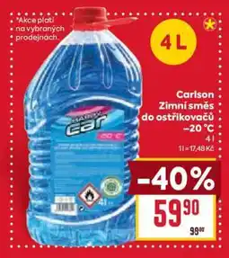 Billa Carlson Zimní směs do ostřikovačů -20°C nabídka