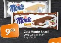 Coop Zott Monte Snack nabídka