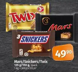 Coop Mars/Snickers/Twix nabídka