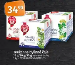 Coop Teekanne bylinné čaje nabídka