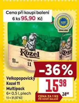 Billa Velkopopovický Kozel 11 Multipack 6x 0,5l, plech nabídka