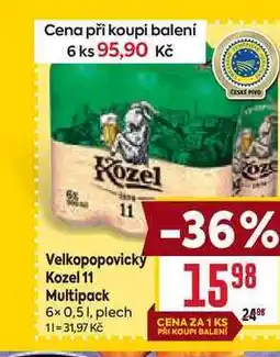 Billa Velkopopovický Kozel 11 Multipack 6× 0,5l, plech nabídka