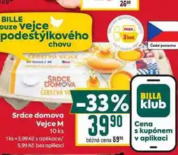 Billa Srdce domova Vejce M 10 ks nabídka