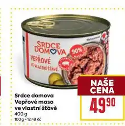 Billa Srdce domova Vepřové maso ve vlastní šťávě 400 g nabídka