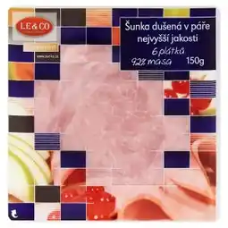 Billa Le & Co Šunka dušená v páře nejvyšší jakosti 6 plátků 150g nabídka
