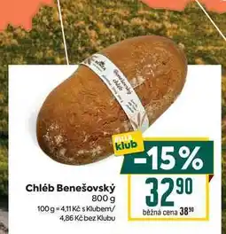Billa Chléb Benešovský 800 g nabídka