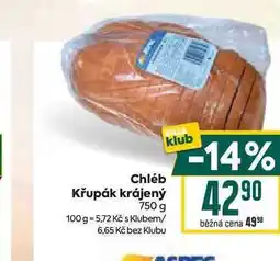 Billa Chléb Křupák krájený 750 g nabídka
