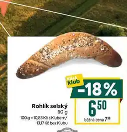 Billa Rohlík selský 60 g nabídka