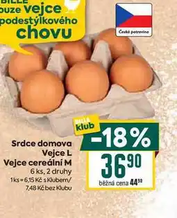 Billa Vejce L Vejce cereální M 6 ks nabídka