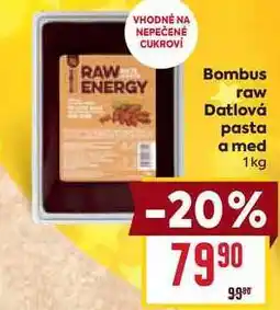 Billa Bombus raw Datlová pasta a med 1kg nabídka
