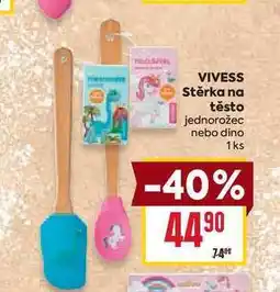 Billa VIVESS Stěrka na těsto jednorožec nebo dino 1ks nabídka